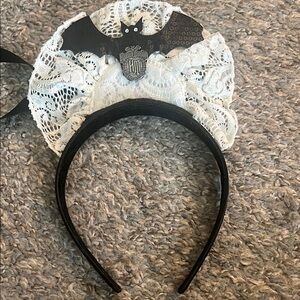Black and White Lace Disney Haunted Mansion Headband